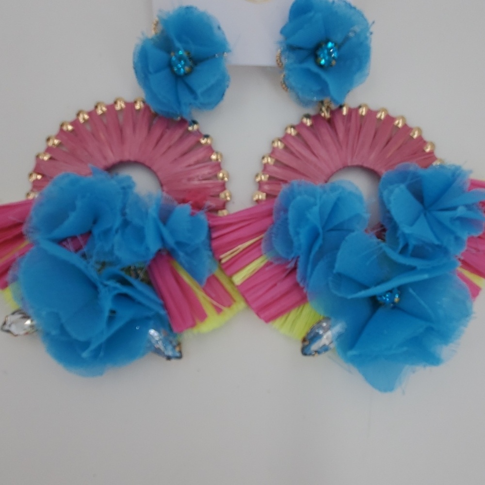🆕️ Chiffon Flower Dangle Earrings